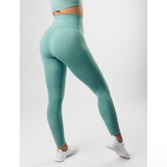 Alphalete OG Revival Leggings Sage Green Color Size Small Women’s High Waisted - Picture 2 of 11